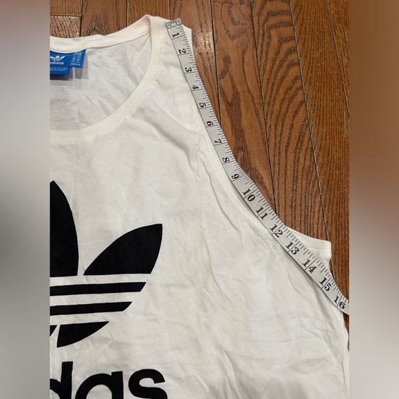 Adidas White Sleeveless Top with Black Trefoil - Picture 7 of 10